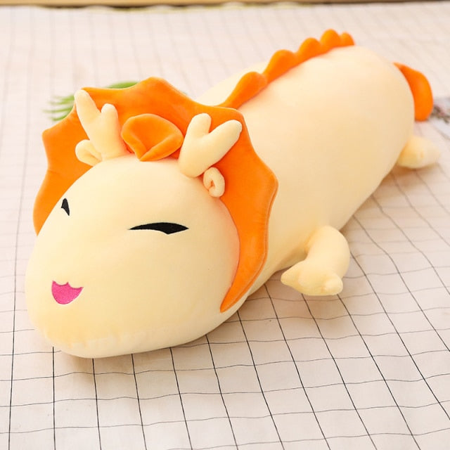 Little Long Dragon Plushie-Enchanted peach