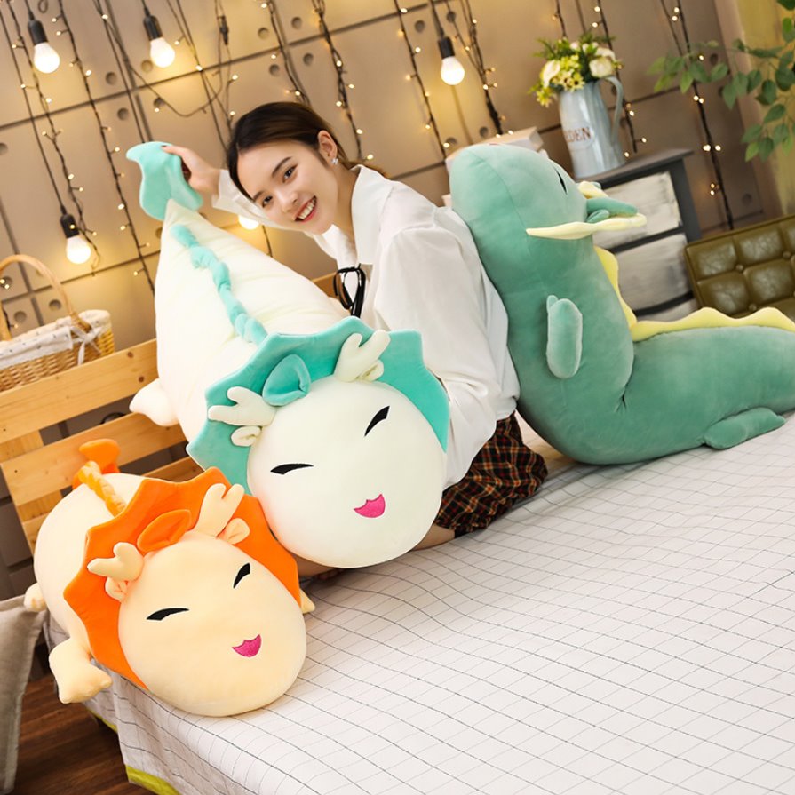 Little Long Dragon Plushie-Enchanted peach