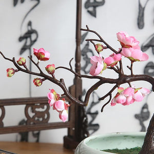 Long Artificial Plastic Sakura Cherry Tree Branch-Enchanted peach