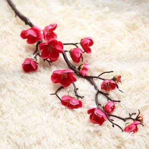 Long Artificial Plastic Sakura Cherry Tree Branch-Enchanted peach