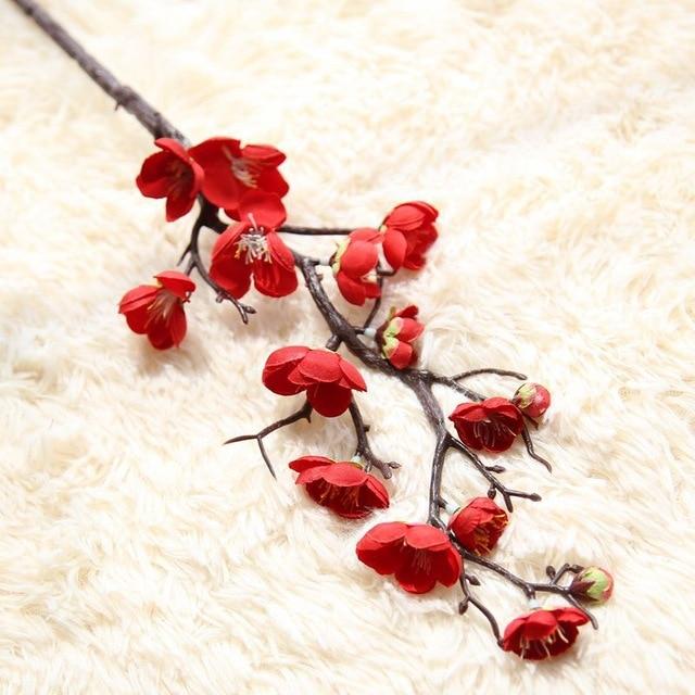 Long Artificial Plastic Sakura Cherry Tree Branch-Enchanted peach