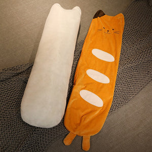 Long Baguette Cute Cat Bread Plushie-Enchanted peach