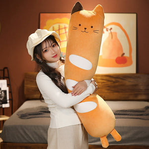 Long Baguette Cute Cat Bread Plushie-Enchanted peach