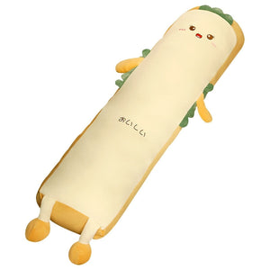 Long Burrito Wrap Bread Plushie-Enchanted peach