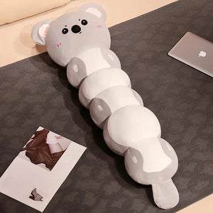 Long Caterpillar Cat Koala Elephant Plushie Collection-Enchanted peach