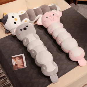 Long Caterpillar Cat Koala Elephant Plushie Collection-Enchanted peach