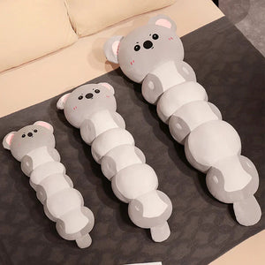 Long Caterpillar Cat Koala Elephant Plushie Collection-Enchanted peach