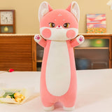 Long Cuddly Sakura Fox Family Plushie-Enchanted peach