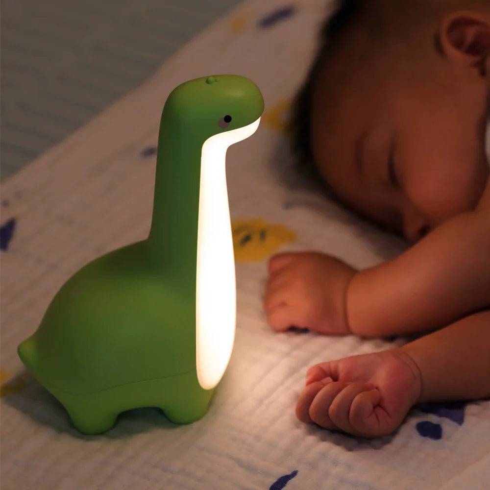 Long Dinosaur LED Night Light-Enchanted peach