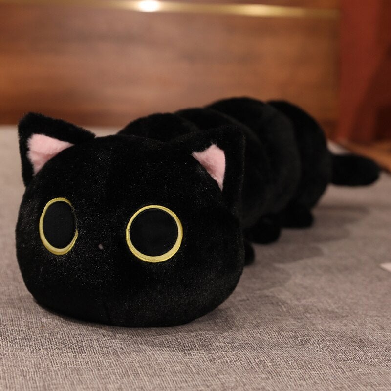 Long Fluffy Cat Caterpillar Plushies-Enchanted peach