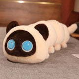 Long Fluffy Cat Caterpillar Plushies-Enchanted peach