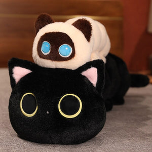 Long Fluffy Cat Caterpillar Plushies-Enchanted peach