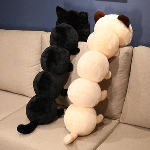 Long Fluffy Cat Caterpillar Plushies-Enchanted peach