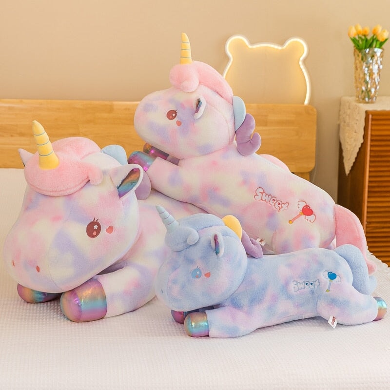 Long Galaxy Unicorn Plushies-Enchanted peach