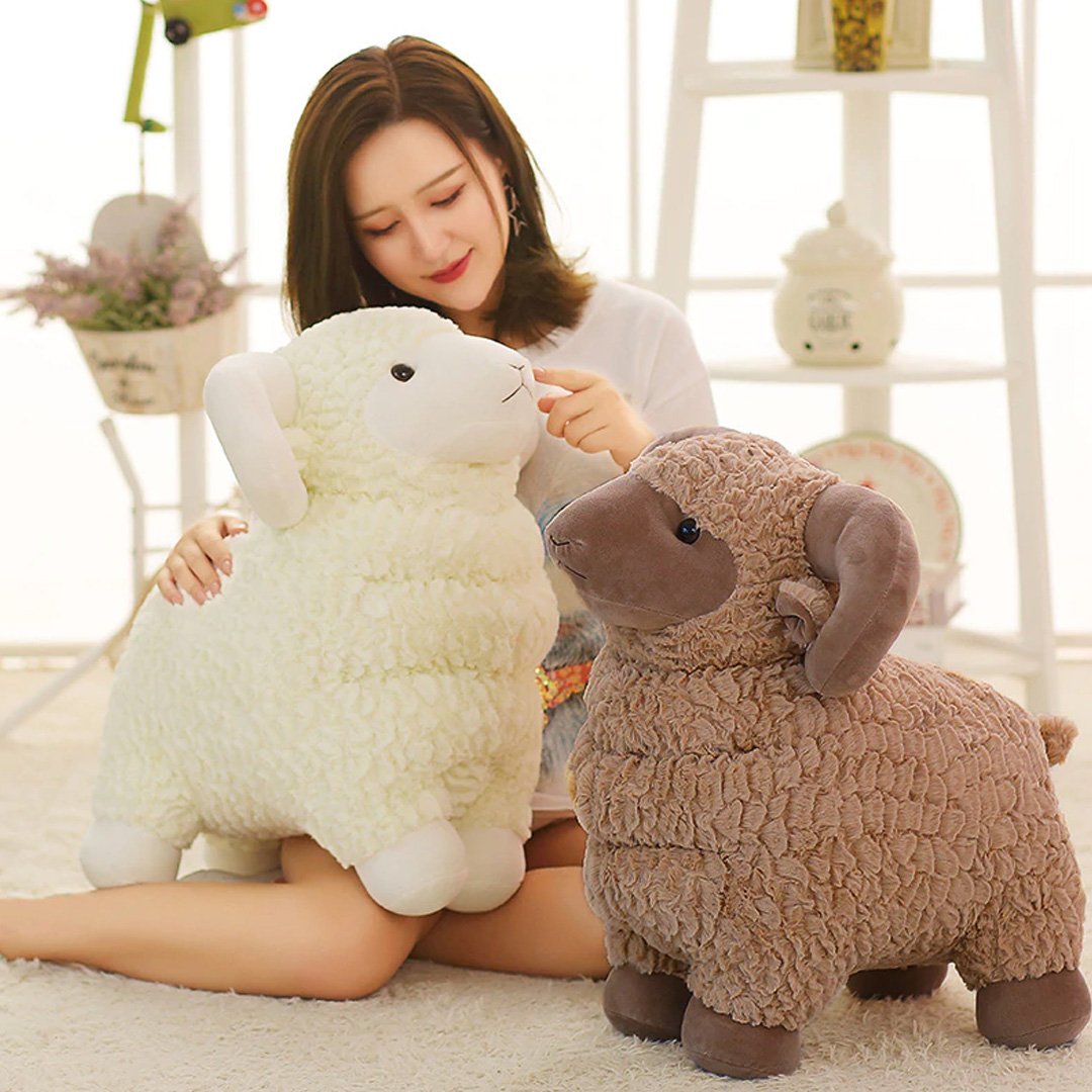 Long Horn Ram Plushie | Limited Stock-Enchanted peach