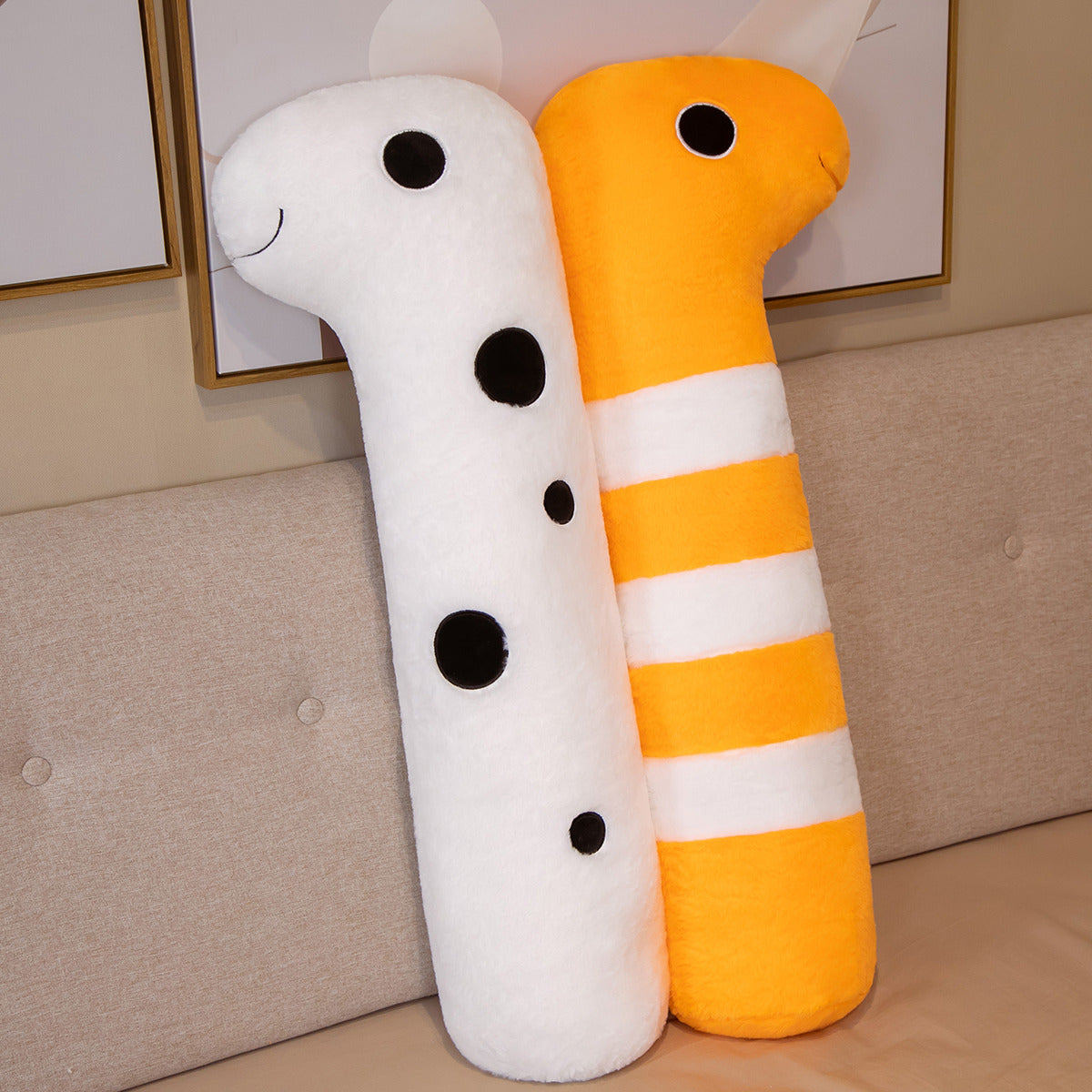 Long Ocean White Orange Eel Plushies-Enchanted peach