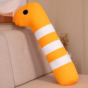 Long Ocean White Orange Eel Plushies-Enchanted peach