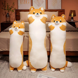 Long Snuggle Shiba Buddy Plushies-Enchanted peach