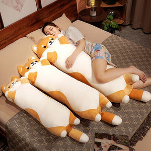 Long Snuggle Shiba Buddy Plushies-Enchanted peach