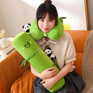 Long Snuggly Bamboo Panda Plushie-Enchanted peach