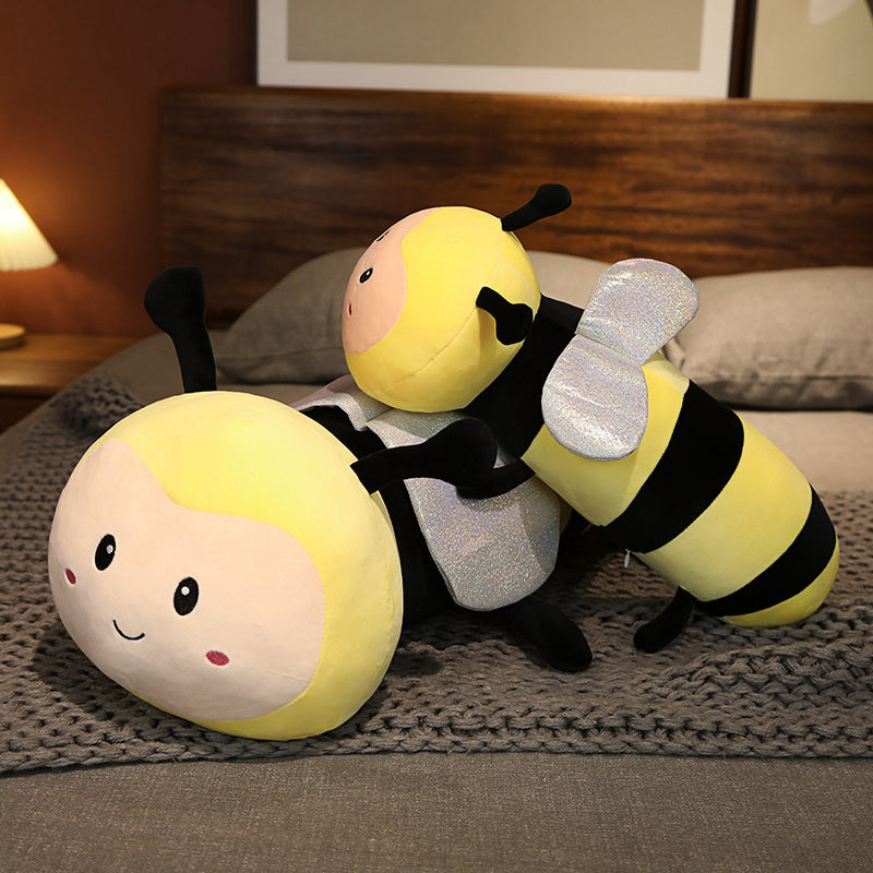 Long Snuggly Bee Wasp Plushie-Enchanted peach