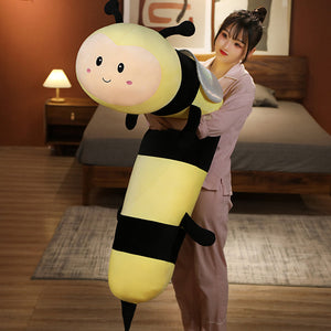 Long Snuggly Bee Wasp Plushie-Enchanted peach