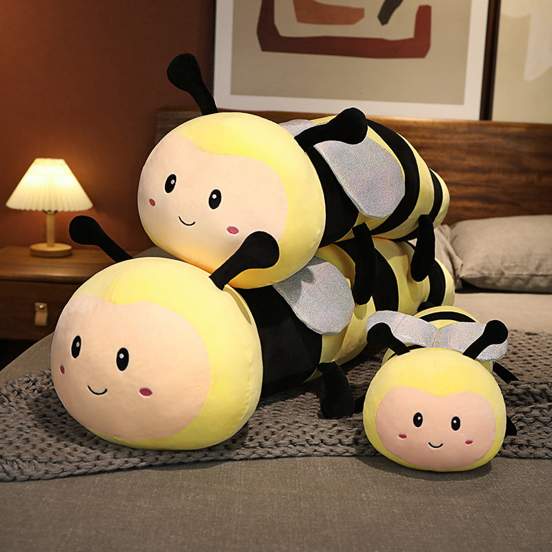 Long Snuggly Bee Wasp Plushie-Enchanted peach