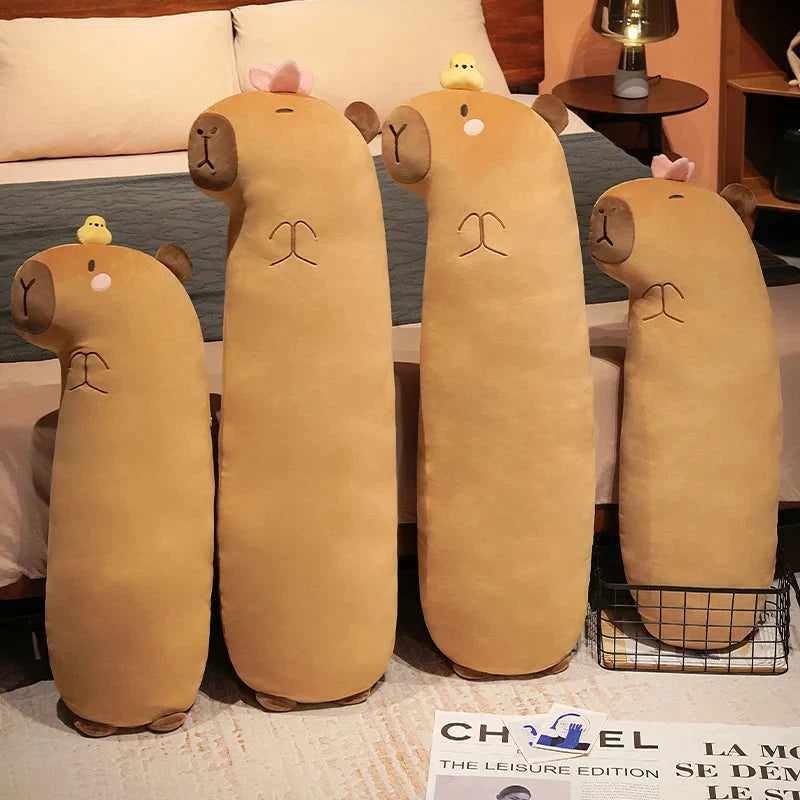 Long Snuggly Capybara Plushies-Enchanted peach