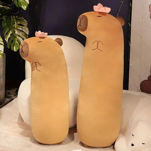 Long Snuggly Capybara Plushies-Enchanted peach