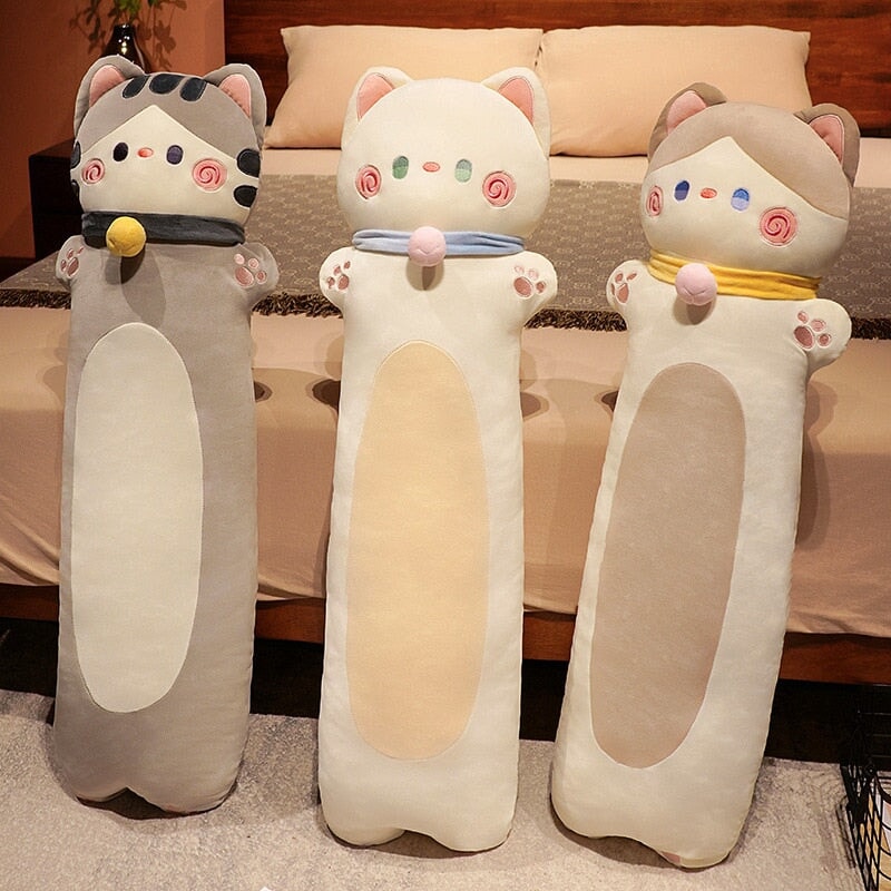 Long Snuggly Cat Plushies Collection-Enchanted peach