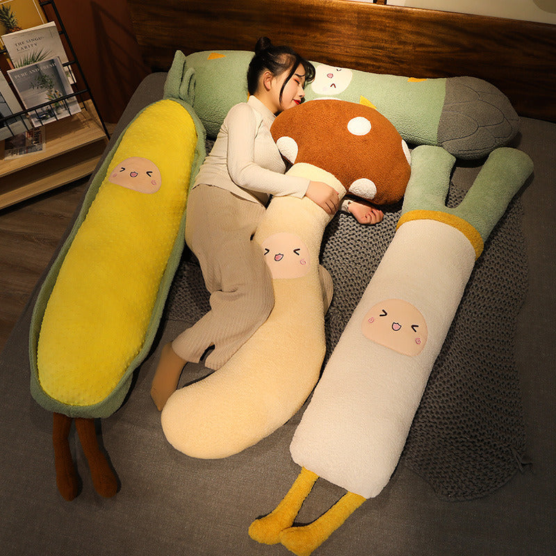 Long Snuggly Kawaii Vegetable Plushies-Enchanted peach