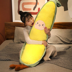 Long Snuggly Kawaii Vegetable Plushies-Enchanted peach