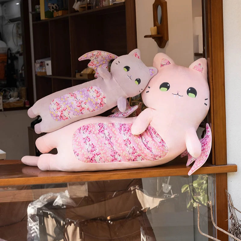 Long Snuggly Luna & Solis Sakura Cat Plushies-Enchanted peach