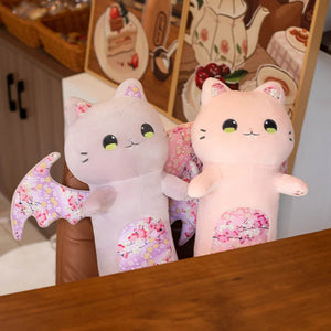 Long Snuggly Luna & Solis Sakura Cat Plushies-Enchanted peach