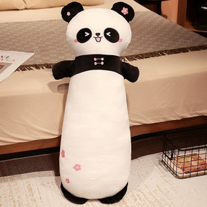 Long Snuggly Panda Plushies-Enchanted peach