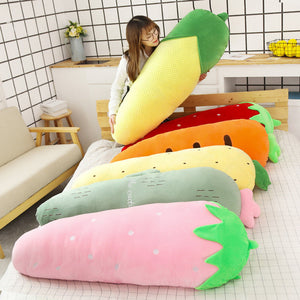 Long Snuggly Vegetables Fruits Plushie Collection-Enchanted peach