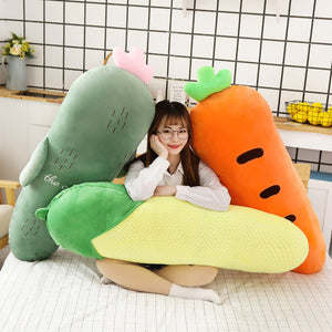 Long Snuggly Vegetables Fruits Plushie Collection-Enchanted peach