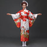 Long Traditional Japanese-themed Cloudy Women's Kimono-Enchanted peach