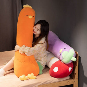 Long Vegetable Duck Family Plush Collection-Enchanted peach