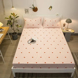 Love Heart Bedsheet & Pillowcases-Enchanted peach