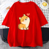 Love Shiba Inu Unisex Tee-Enchanted peach