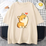 Love Shiba Inu Unisex Tee-Enchanted peach