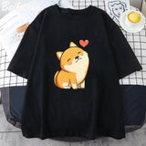 Love Shiba Inu Unisex Tee-Enchanted peach