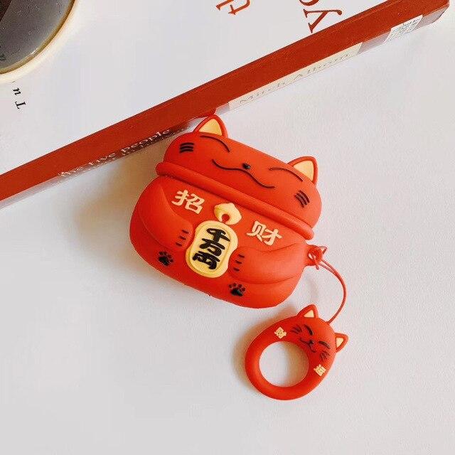 Lucky Cat Airpods Case (1&2&3&Pro) | LIMITED STOCK-Enchanted peach