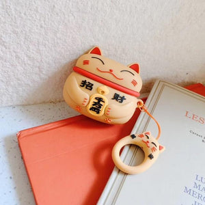 Lucky Cat Airpods Case (1&2&3&Pro) | LIMITED STOCK-Enchanted peach