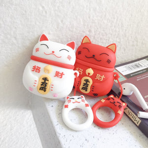 Lucky Cat Airpods Case (1&2&3&Pro) | LIMITED STOCK-Enchanted peach