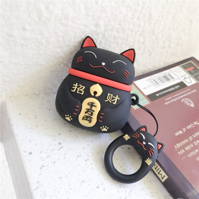 Lucky Cat Airpods Case (1&2&3&Pro) | LIMITED STOCK-Enchanted peach