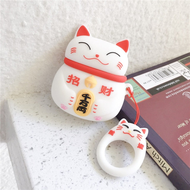 Lucky Cat Airpods Case (1&2&3&Pro) | LIMITED STOCK-Enchanted peach