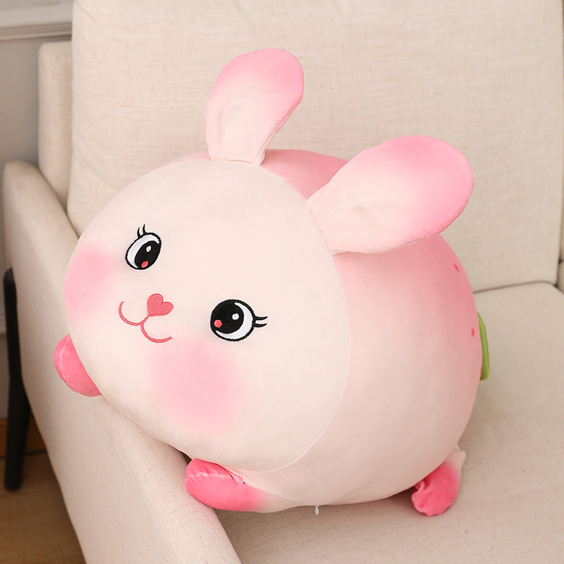 Lucky Strawberry Bunny Plushies-Enchanted peach