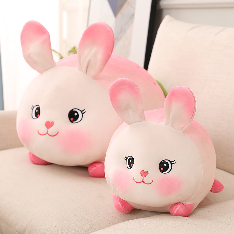 Lucky Strawberry Bunny Plushies-Enchanted peach